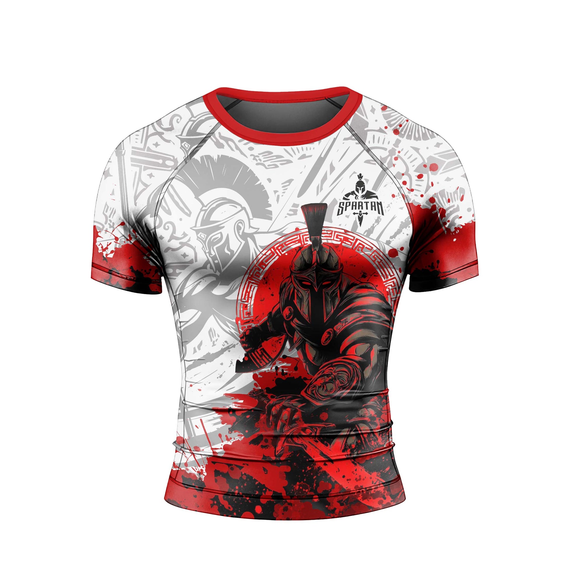 Bloody Spartan Men's Short Sleeve Rash Guard