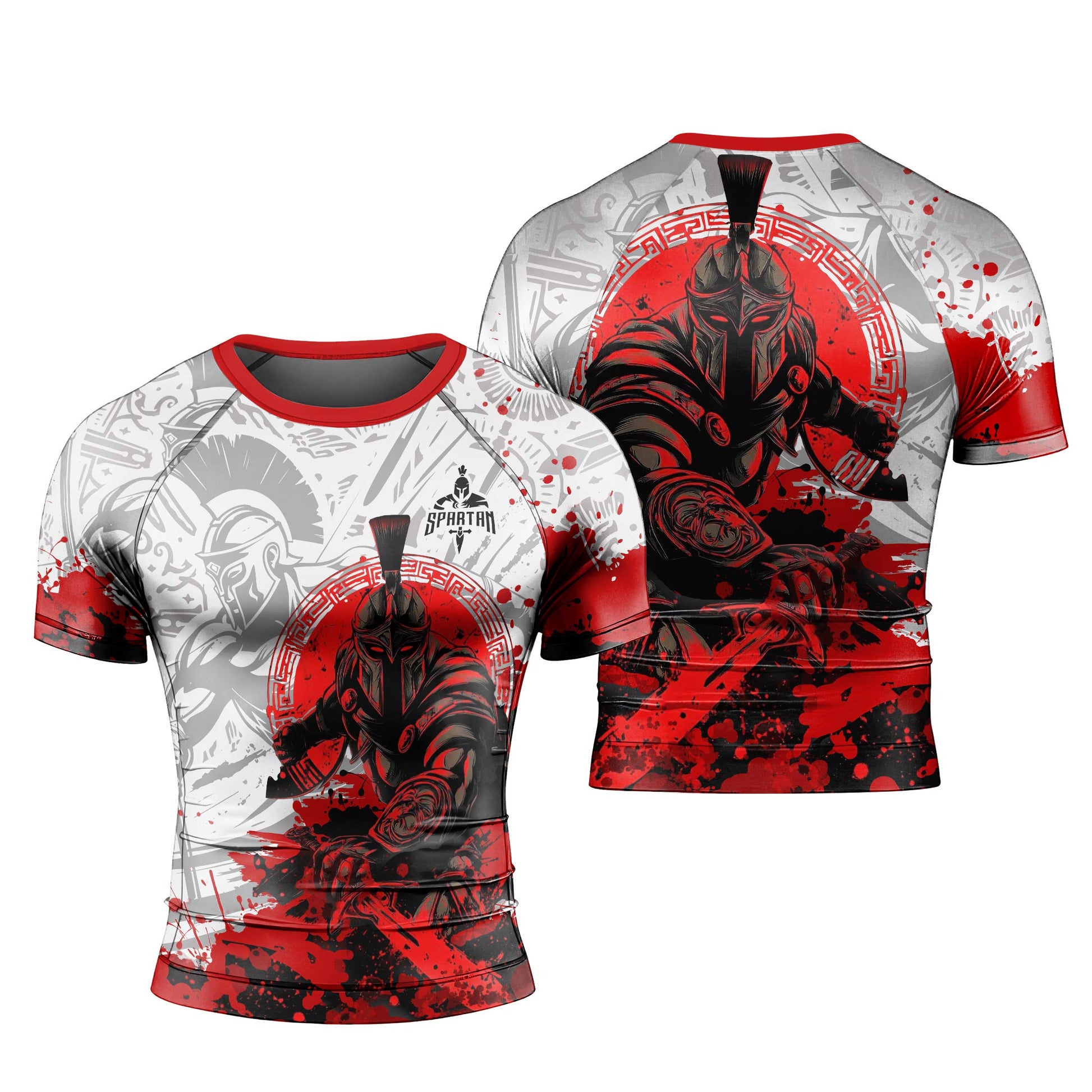 Bloody Spartan Men's Short Sleeve Rash Guard