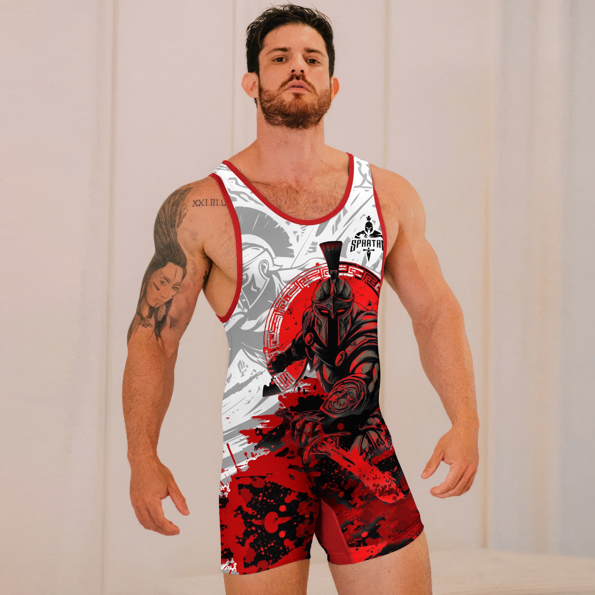 Bloody Spartan Wrestling Singlets