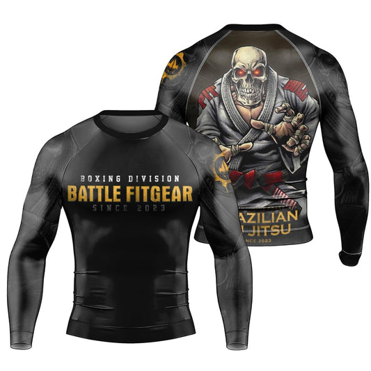 Boxing Division Men's Long Sleeve Rash Guard - BattleFitGear