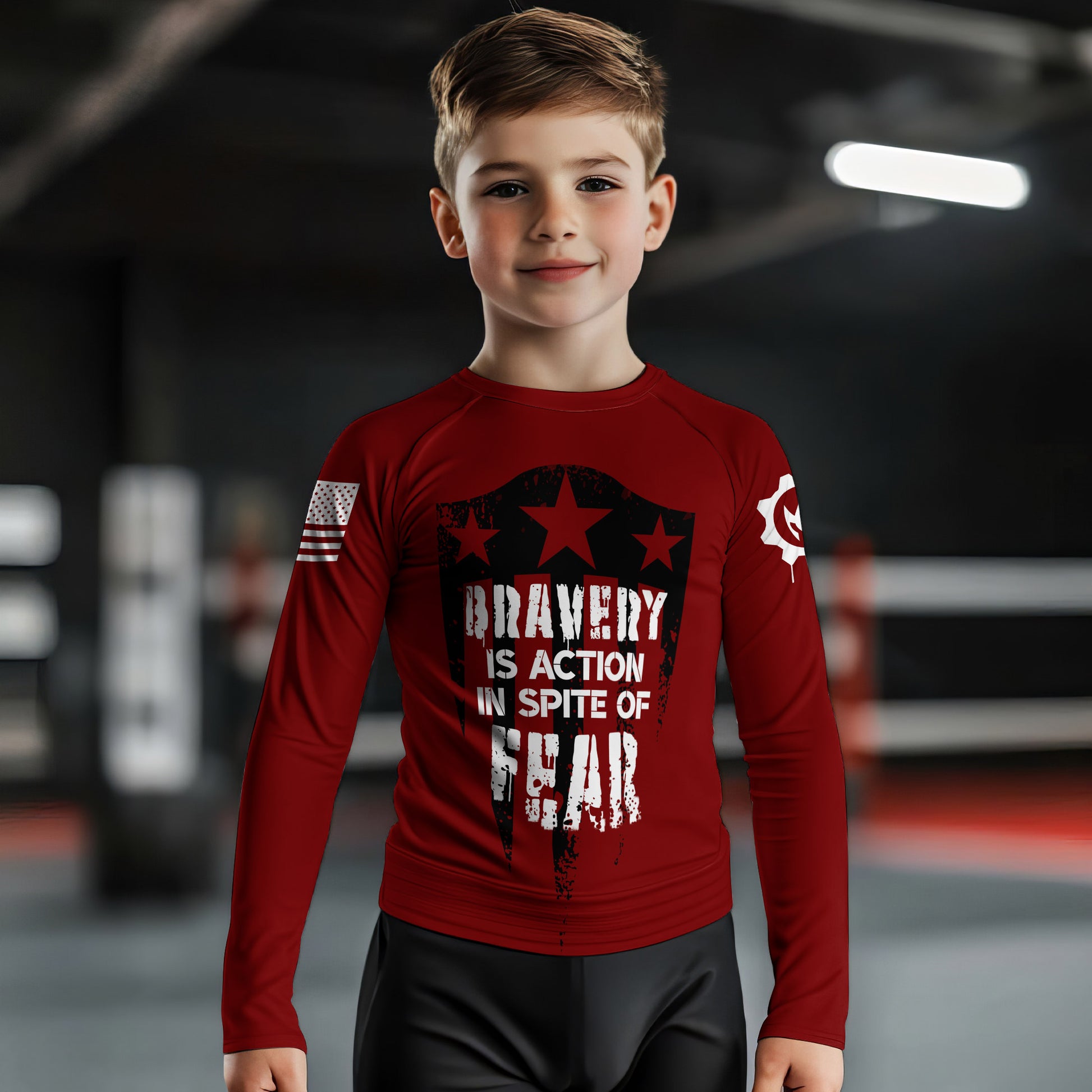 Bravery Is Action Kids Rash Guard
