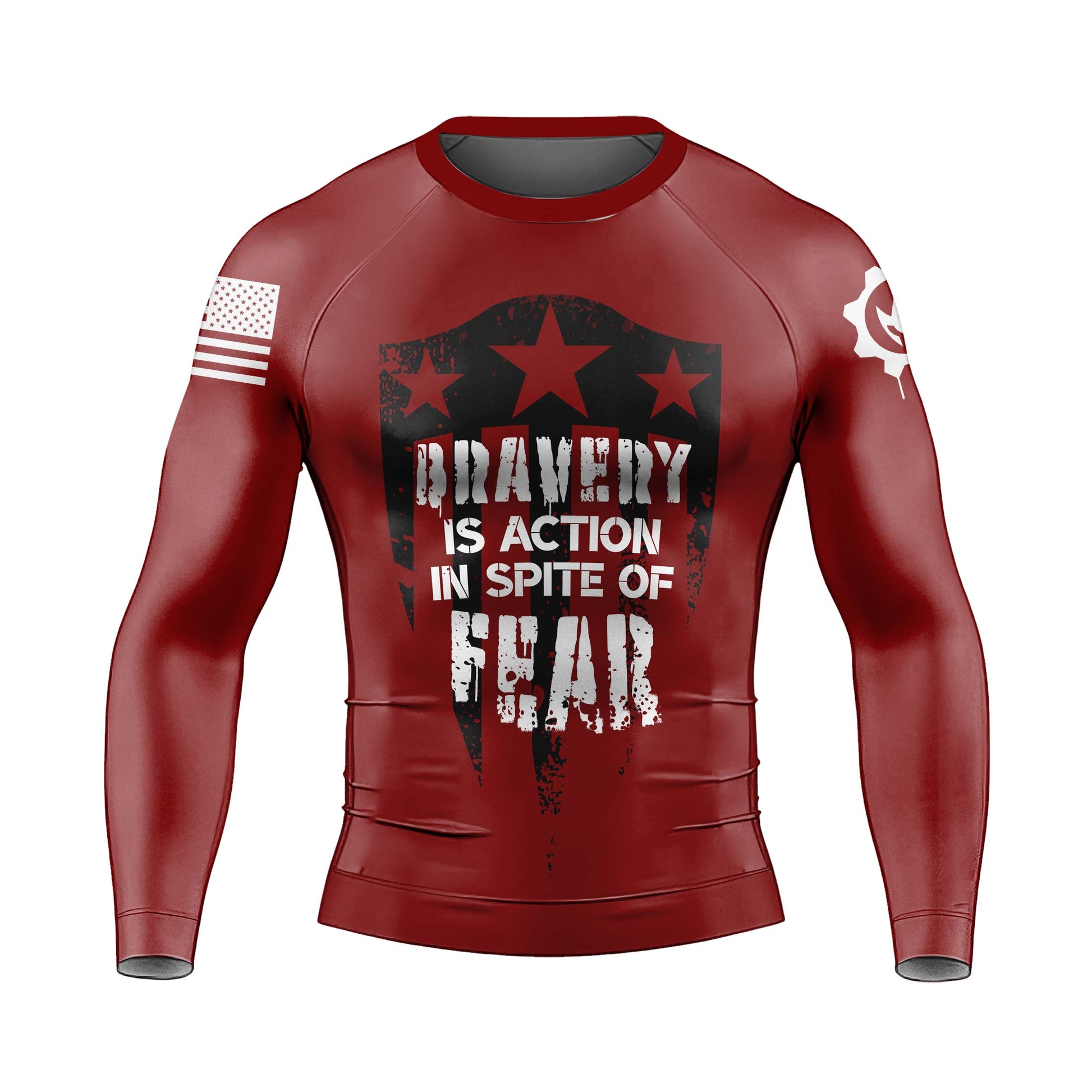 Bravery Is Action Men's Long Sleeve Rash Guard