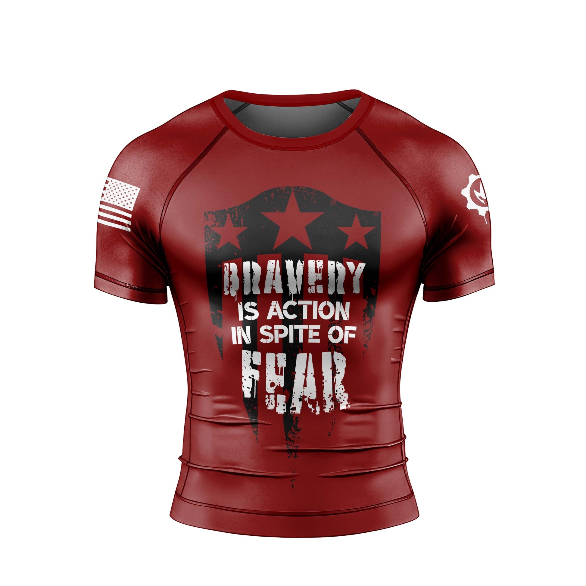Bravery Is Action Men's Short Sleeve Rash Guard