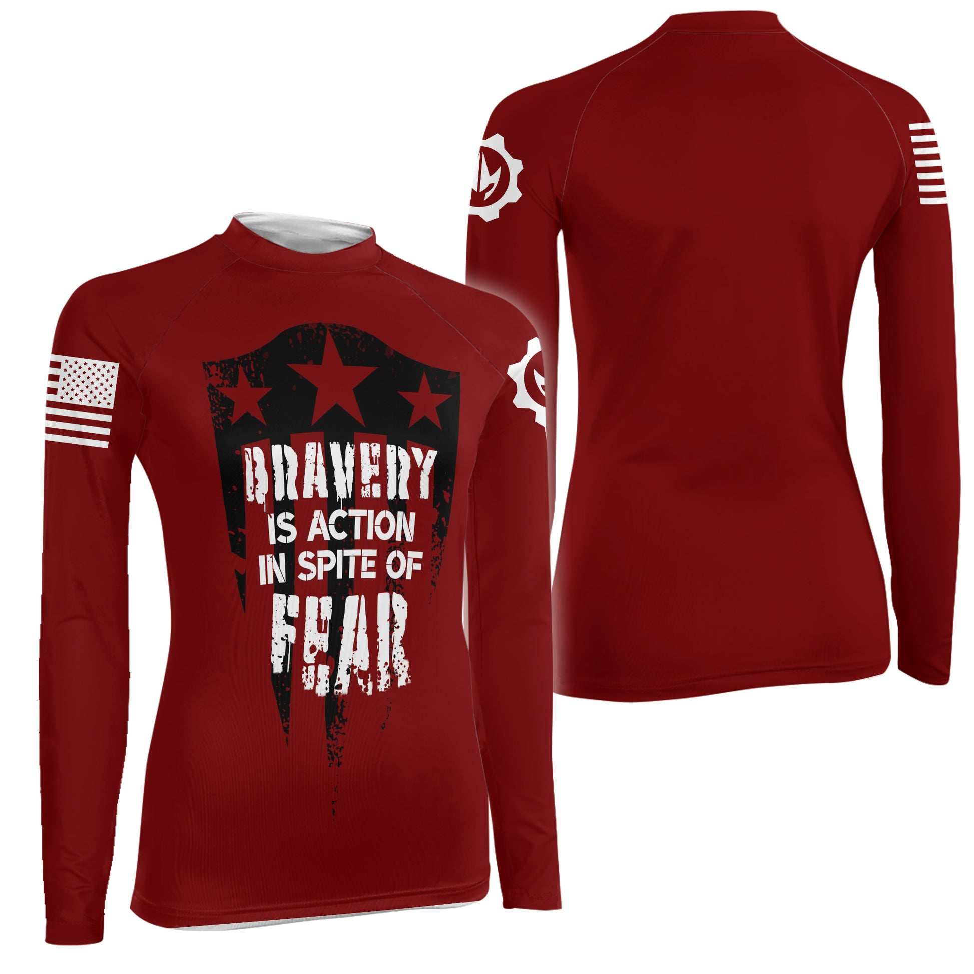 Bravery Is Action Women's Long Sleeve Rash Guard