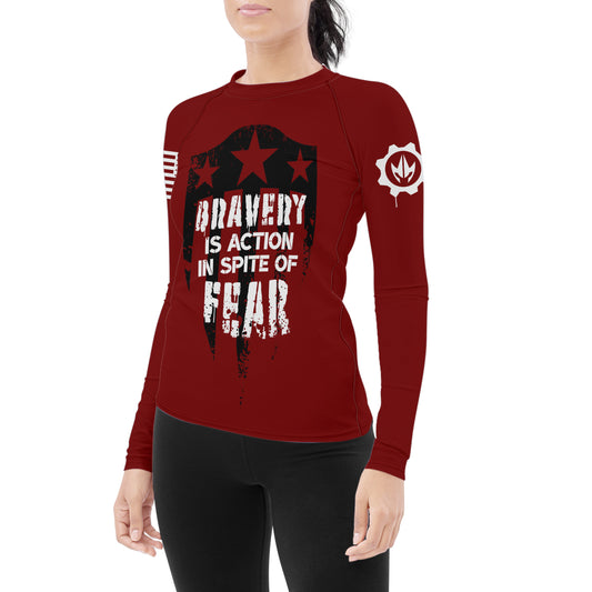 Bravery Is Action Women's Long Sleeve Rash Guard