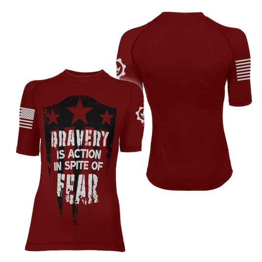 Bravery Is Action Women's Short Sleeve Rash Guard
