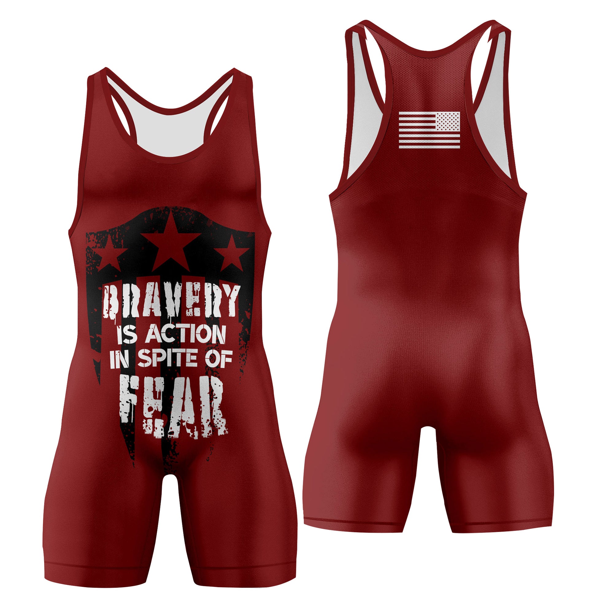 Bravery Is Action Wrestling Singlets