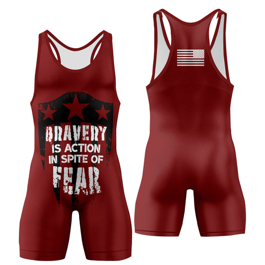 Bravery Is Action Wrestling Singlets