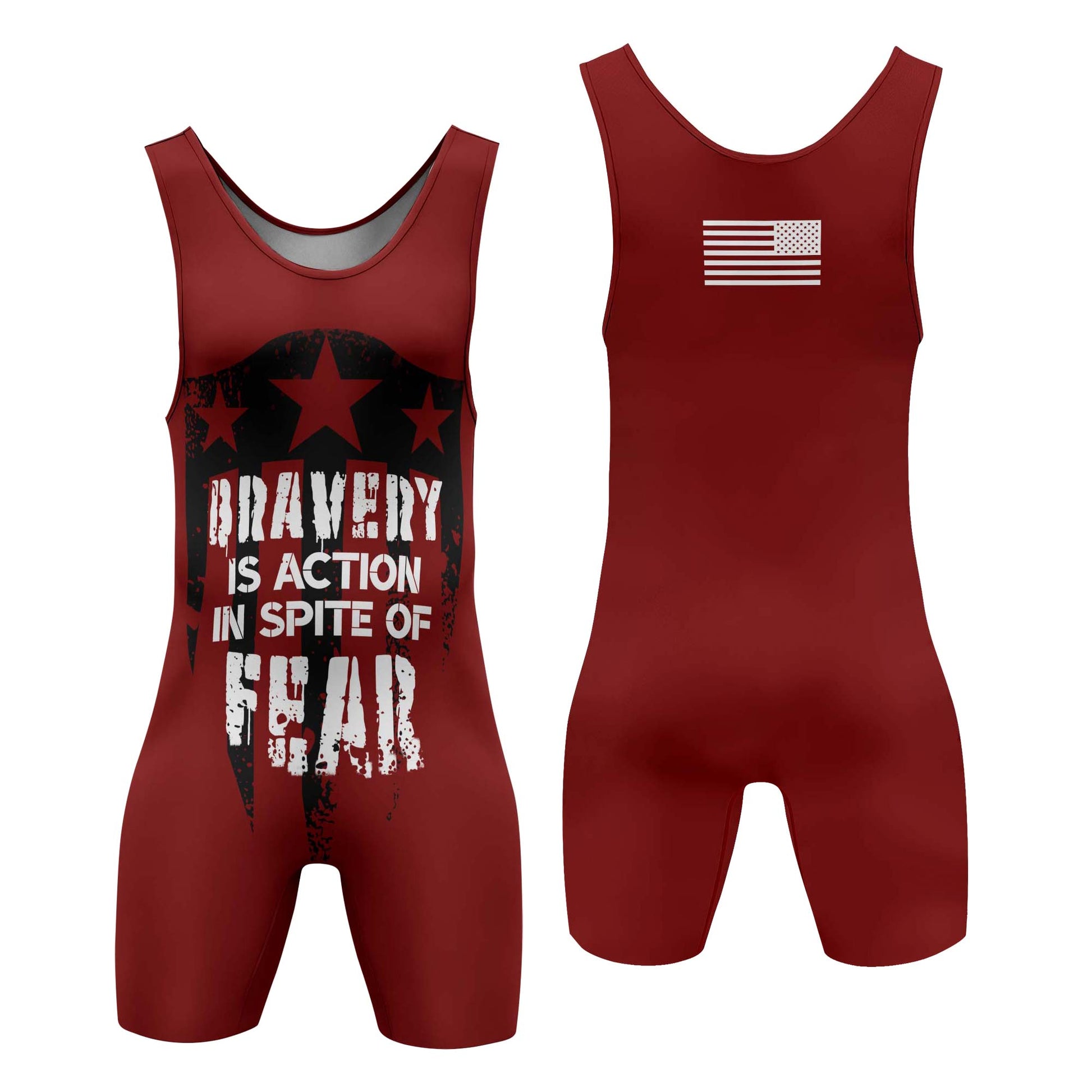 Bravery Is Action Wrestling Singlets