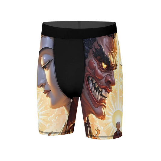Buddha And Demon Compression Shorts