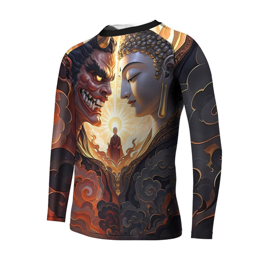 Buddha And Demon Kids Rash Guard