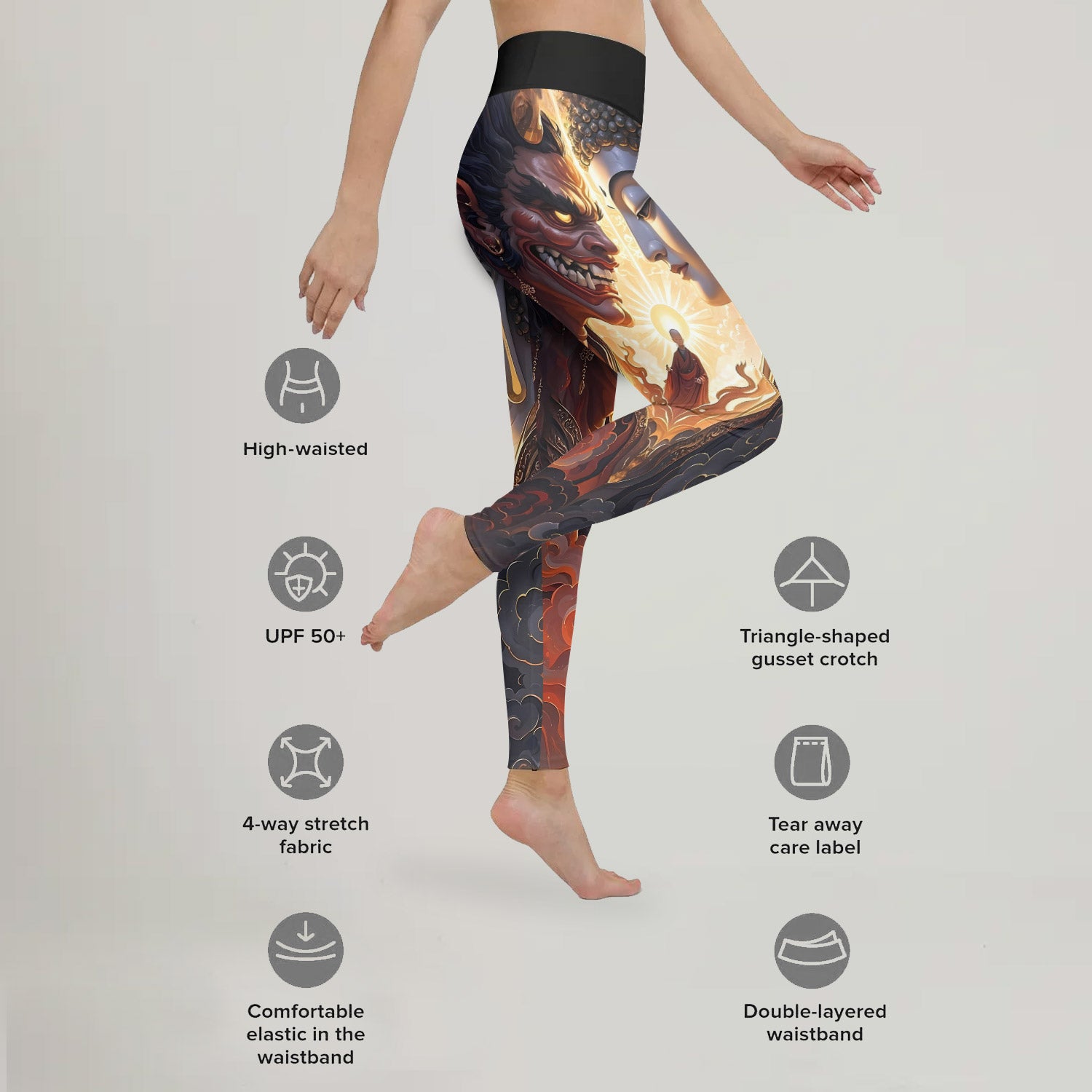 Buddha And Demon Leggings
