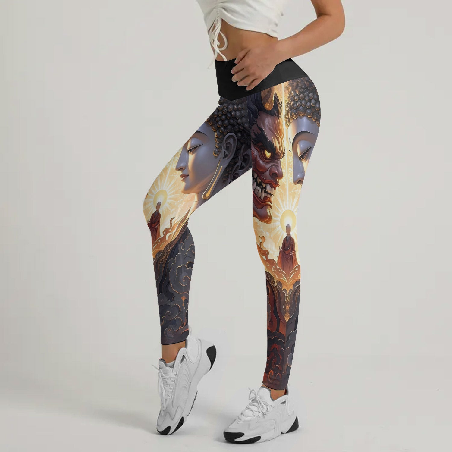 Buddha And Demon Leggings