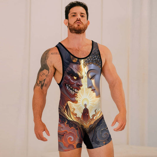 Buddha And Demon Wrestling Singlets