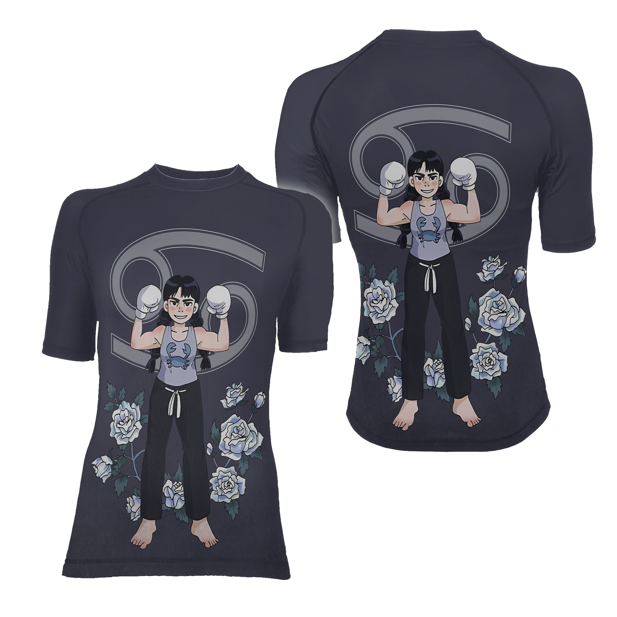 Cancer Zodiac Mom Women's Short Sleeve Rash Guard