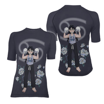 Cancer Zodiac Mom Women's Short Sleeve Rash Guard