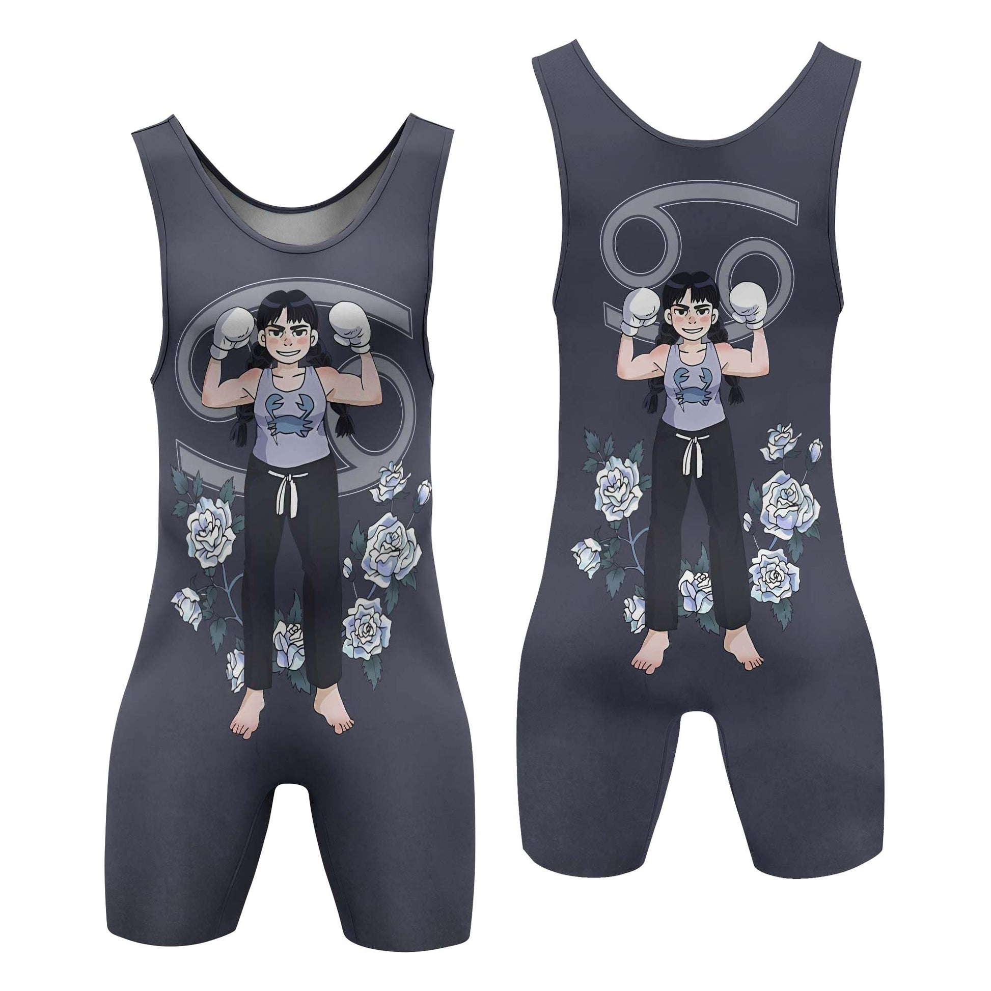 Cancer Zodiac Mom Wrestling Singlet