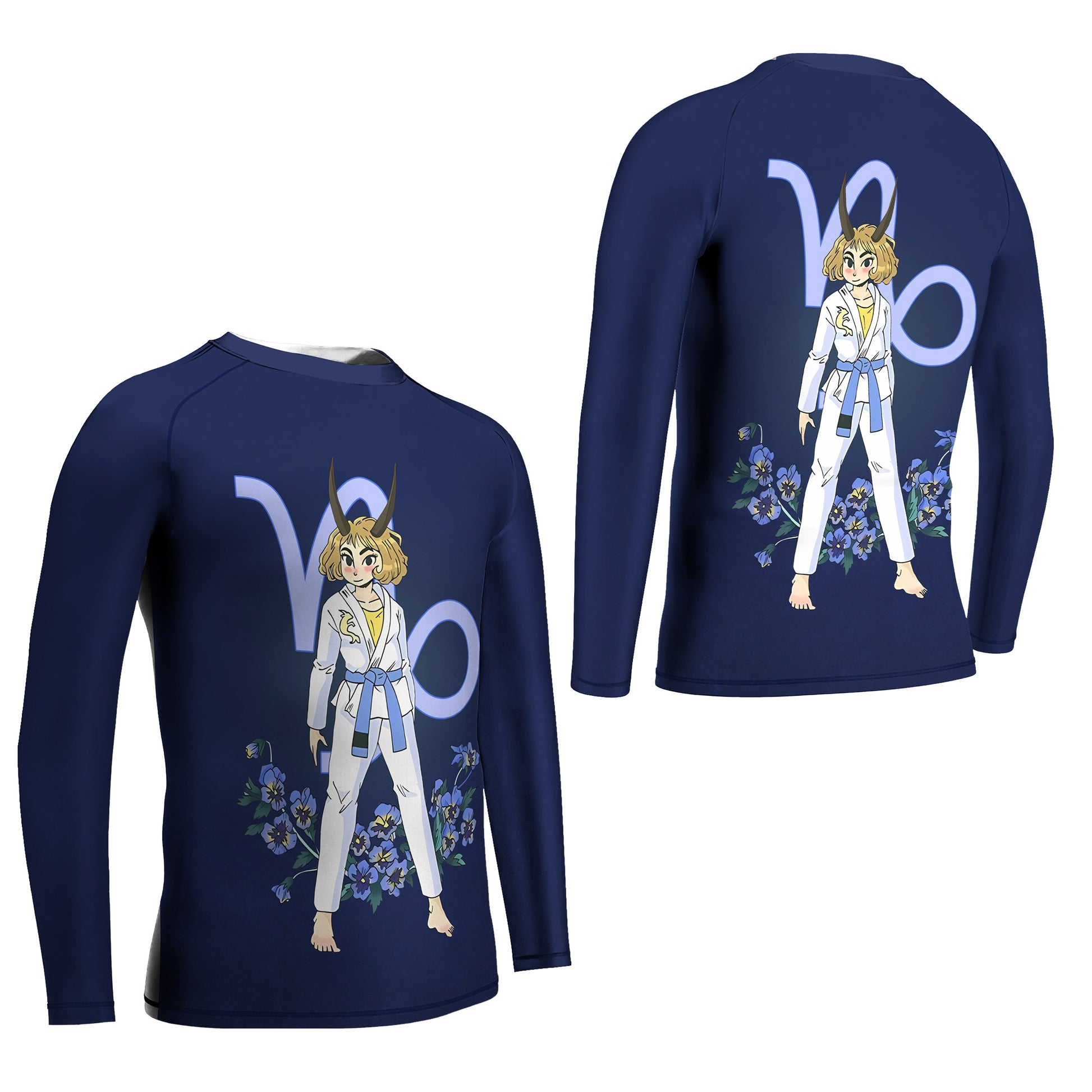 Capricorn Zodiac Mom Kids Rash Guard