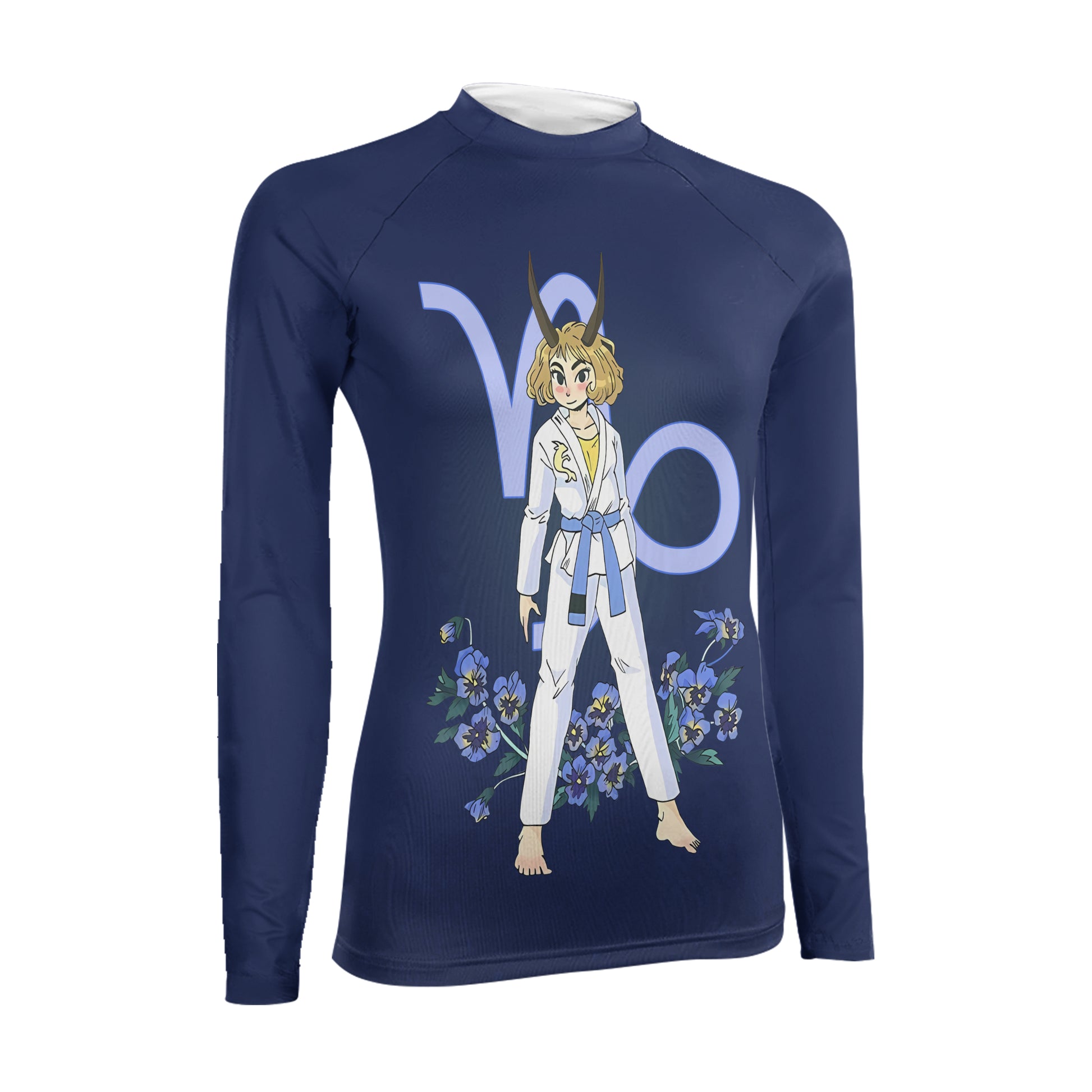 Capricorn Zodiac Mom Women's Long Sleeve Rash Guard