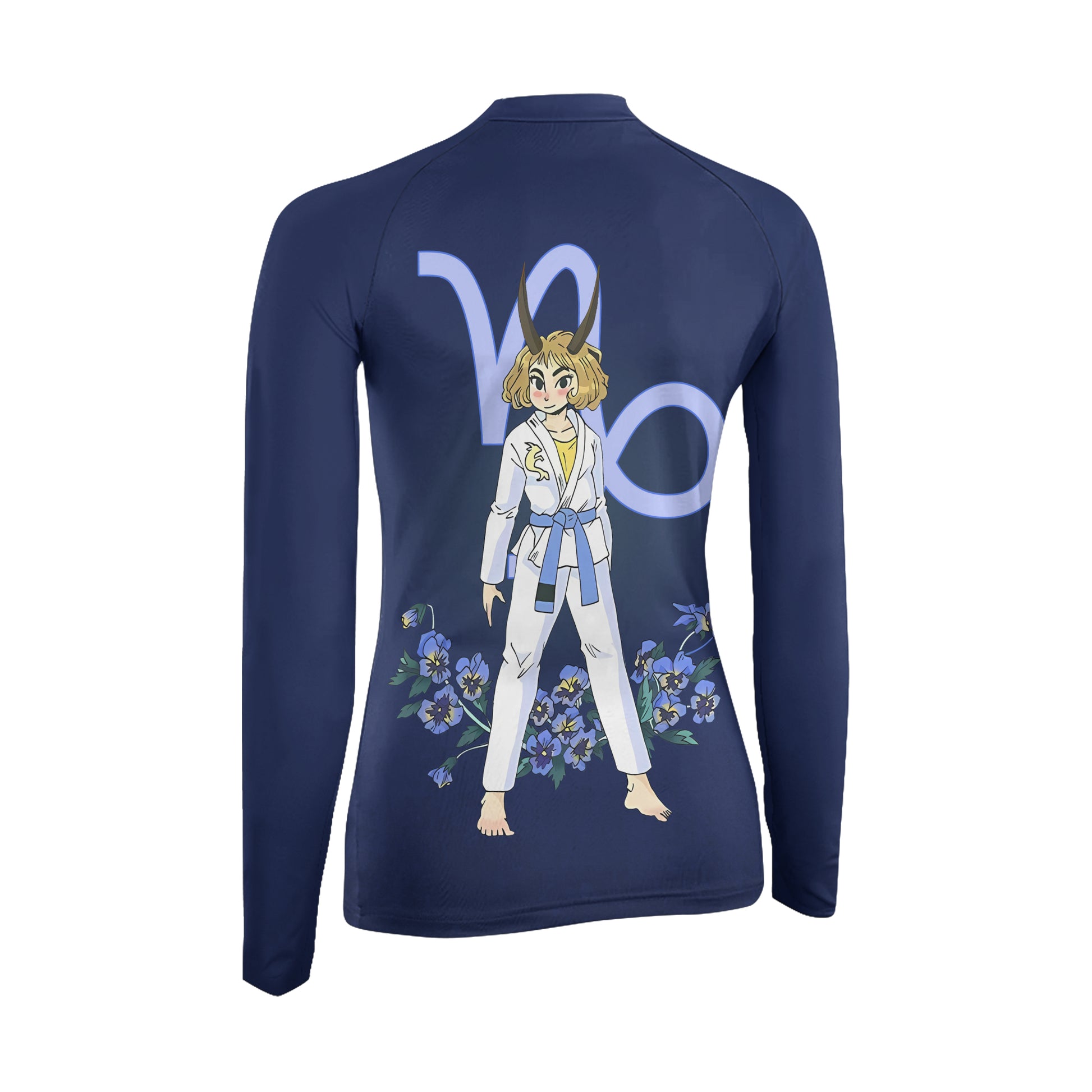 Capricorn Zodiac Mom Women's Long Sleeve Rash Guard