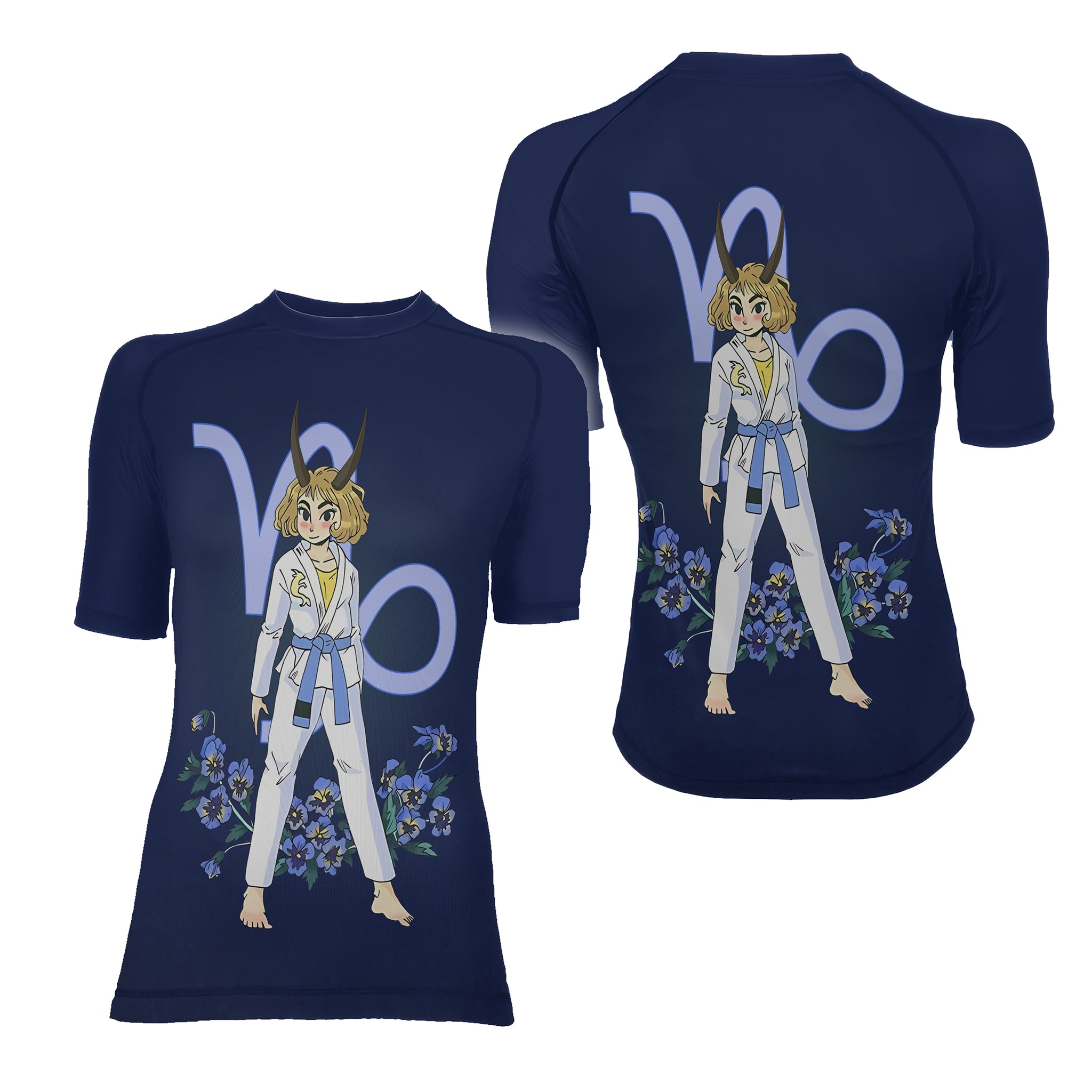 Capricorn Zodiac Mom Women's Short Sleeve Rash Guard
