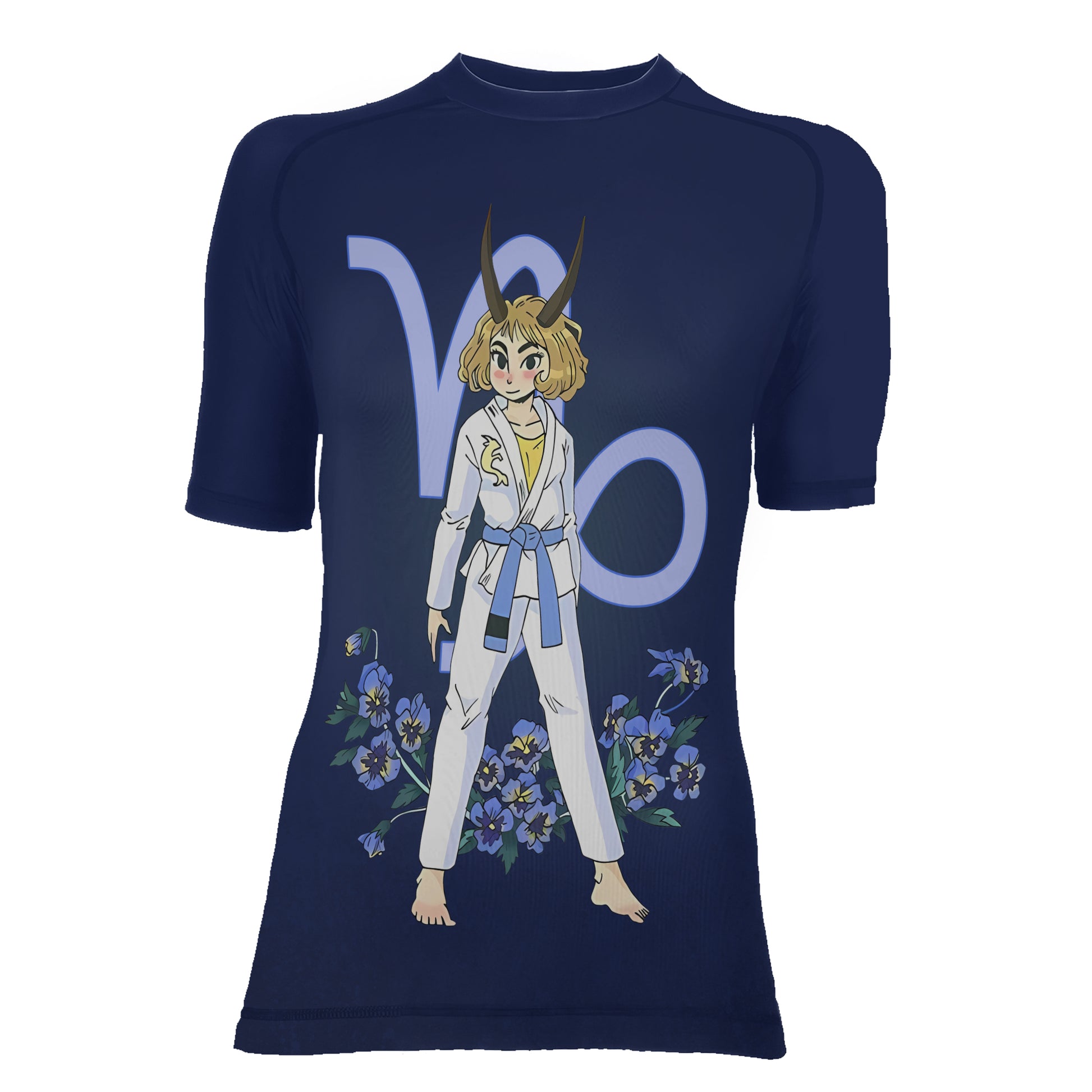 Capricorn Zodiac Mom Women's Short Sleeve Rash Guard