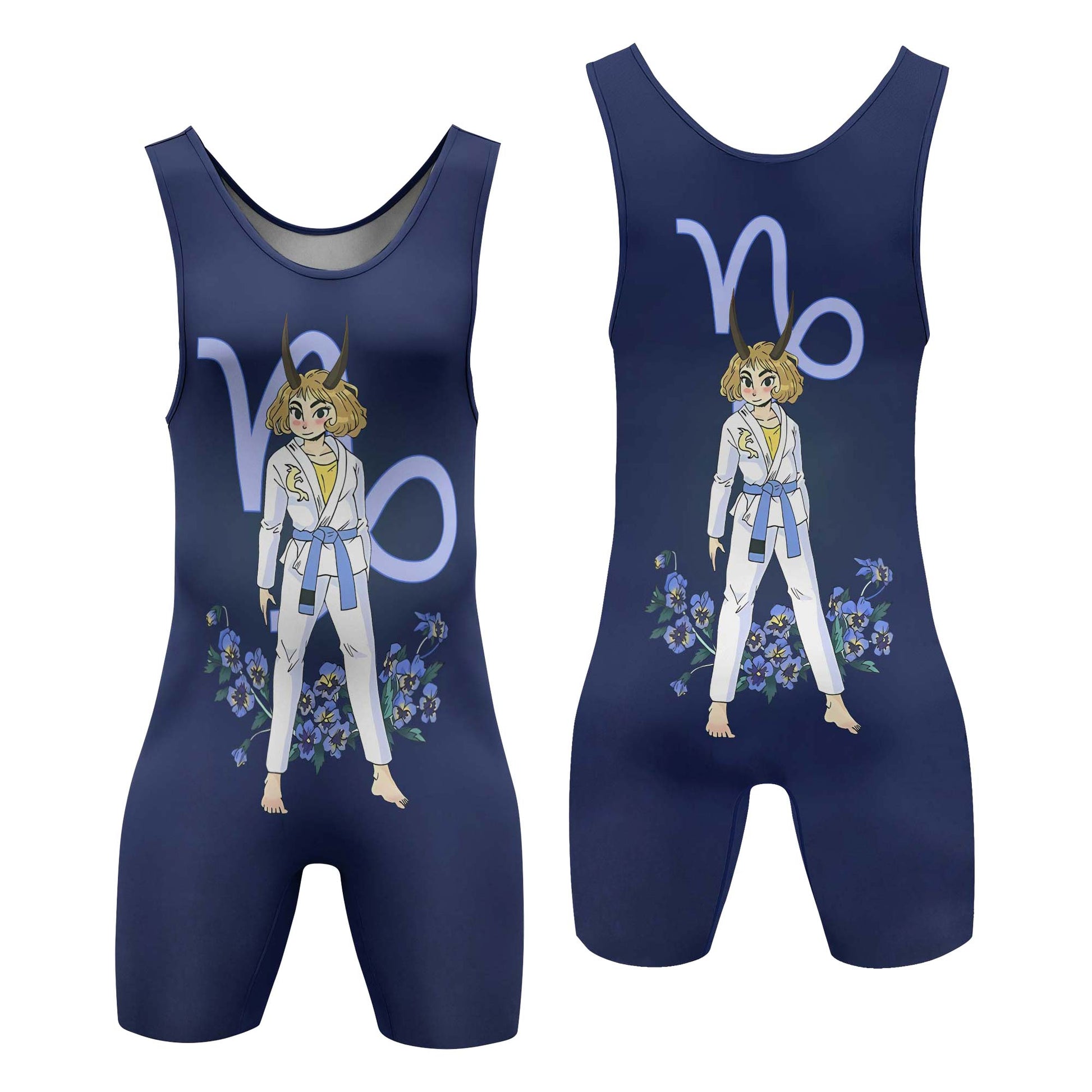 Capricorn Zodiac Mom Wrestling Singlet