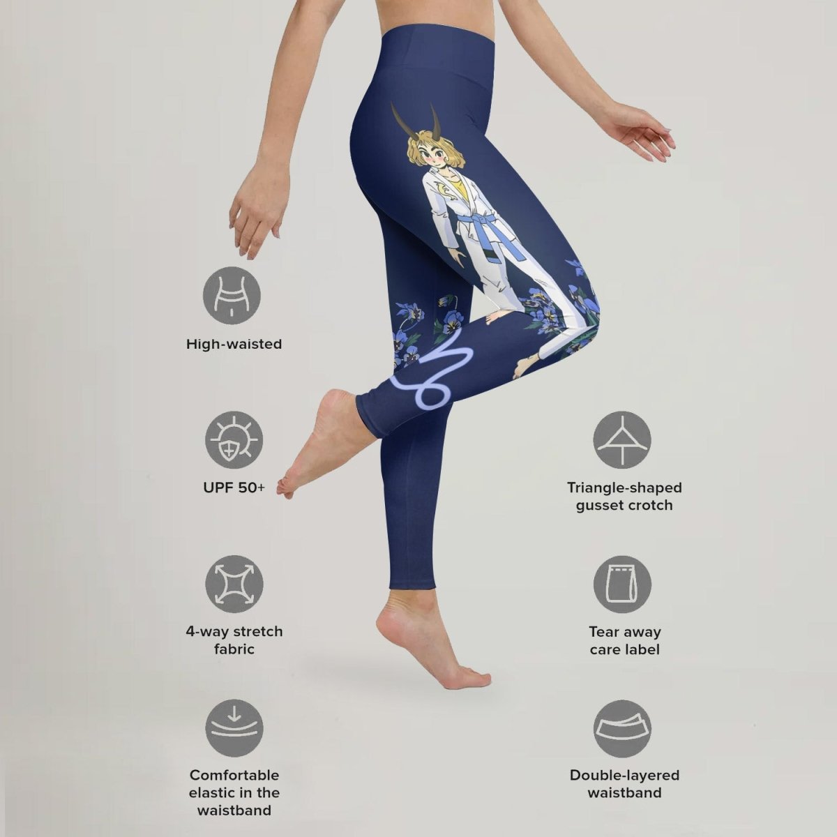Capricorn Mom Zodiac Fighter Leggings - BattleFitGear
