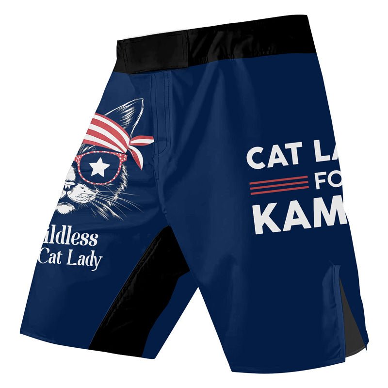 Cat Ladies For Kamala Fight Shorts - BattleFitGear