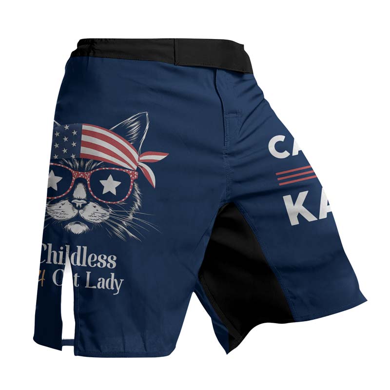 Cat Ladies For Kamala Fight Shorts - BattleFitGear