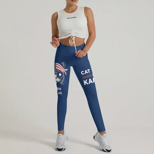 Cat Ladies For Kamala Leggings - BattleFitGear