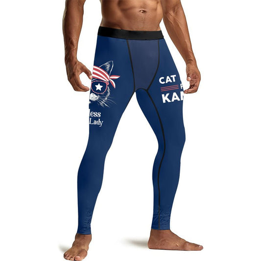 Cat Ladies For Kamala Men's Compression Leggings - BattleFitGear