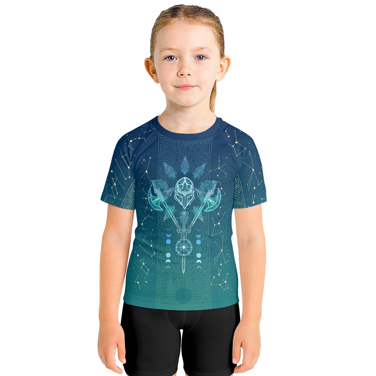 Celestial Warrior Armor Kids Rash Guard