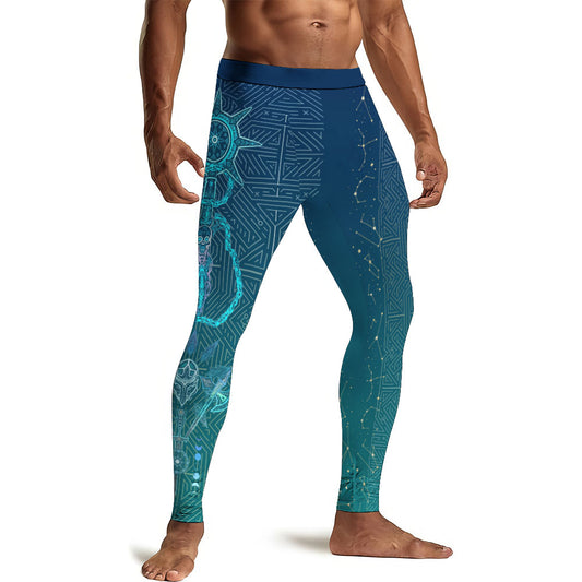 Celestial Warrior Armor Men's Compression Leggings