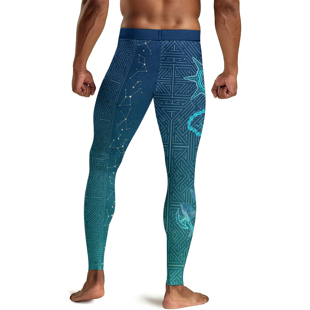 Celestial Warrior Armor Men's Compression Leggings