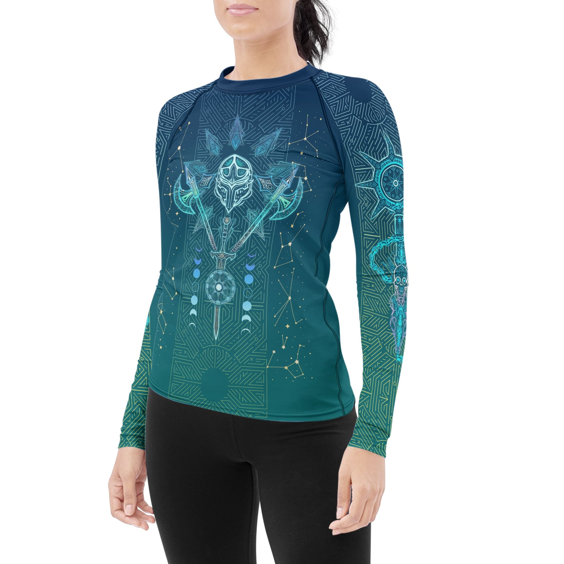 Celestial Warrior Armor Women's Long Sleeve Rash Guard