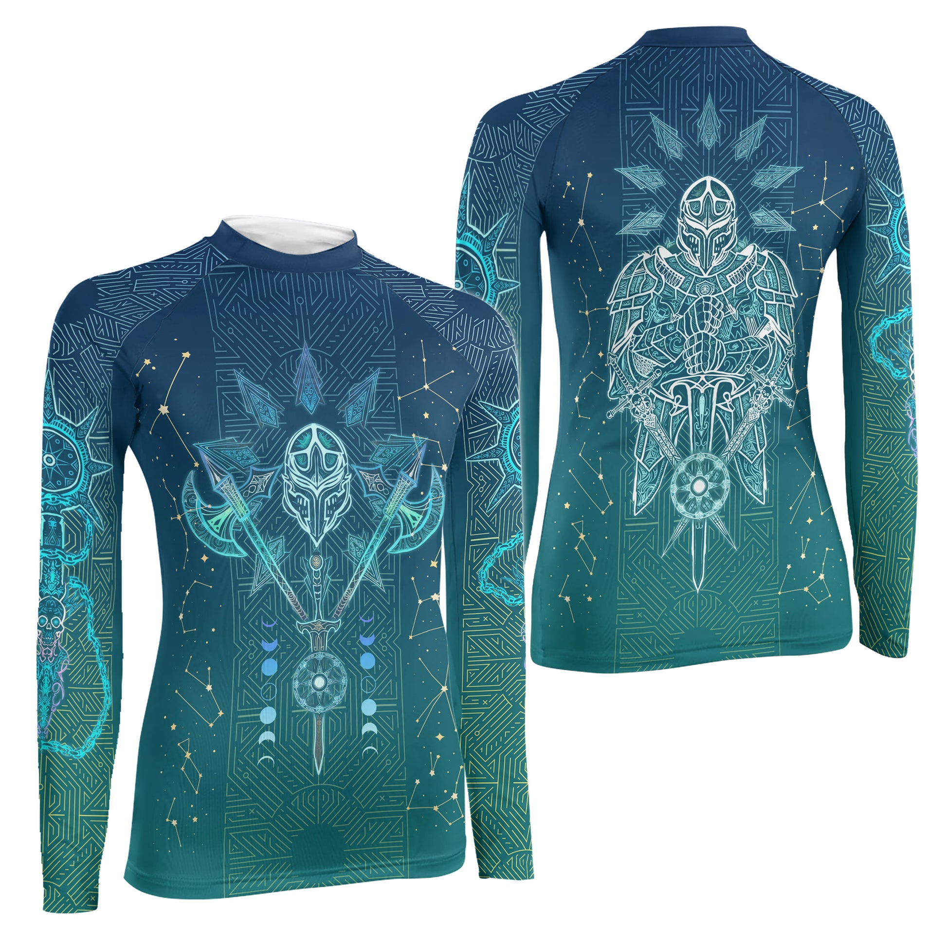 Celestial Warrior Armor Women's Long Sleeve Rash Guard