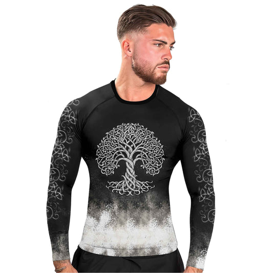 Celtic Tree of Life Men's Long Sleeve Rash Guard