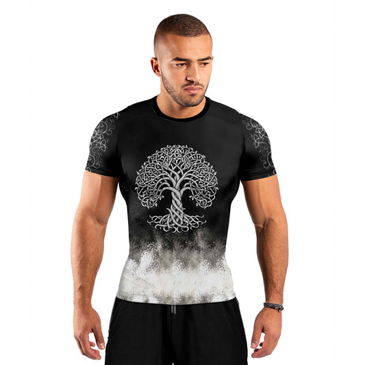 Celtic Tree of Life Men's Short Sleeve Rash Guard
