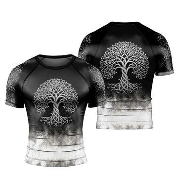Celtic Tree of Life Men's Short Sleeve Rash Guard