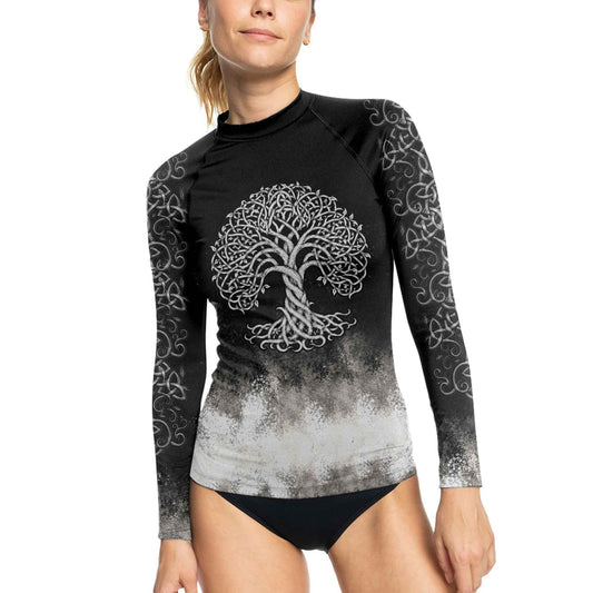Celtic Tree of Life Women's Long Sleeve Rash Guard