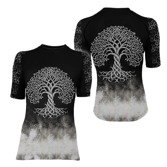 Celtic Tree of Life Women's Short Sleeve Rash Guard
