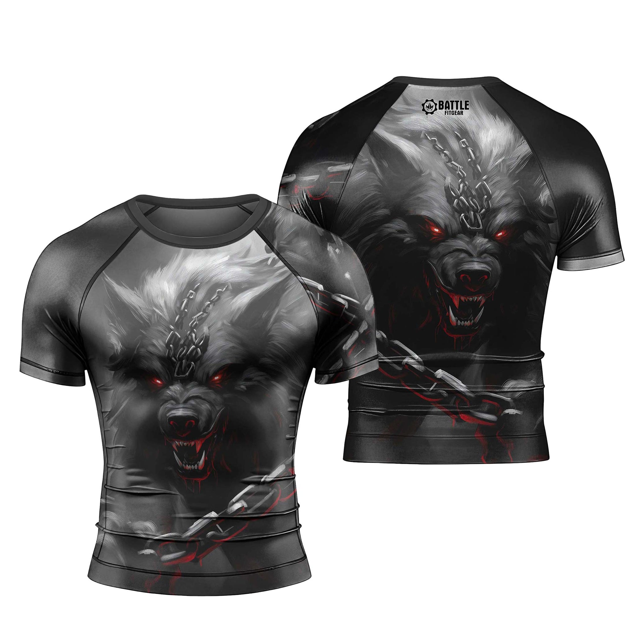 Chain Wolf Men's Short Sleeve Rash Guard