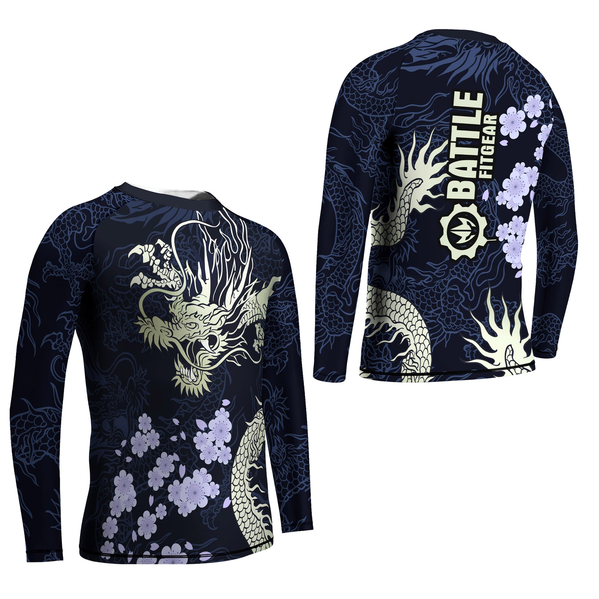 Cherry Blossom Dragon Kids Rash Guard