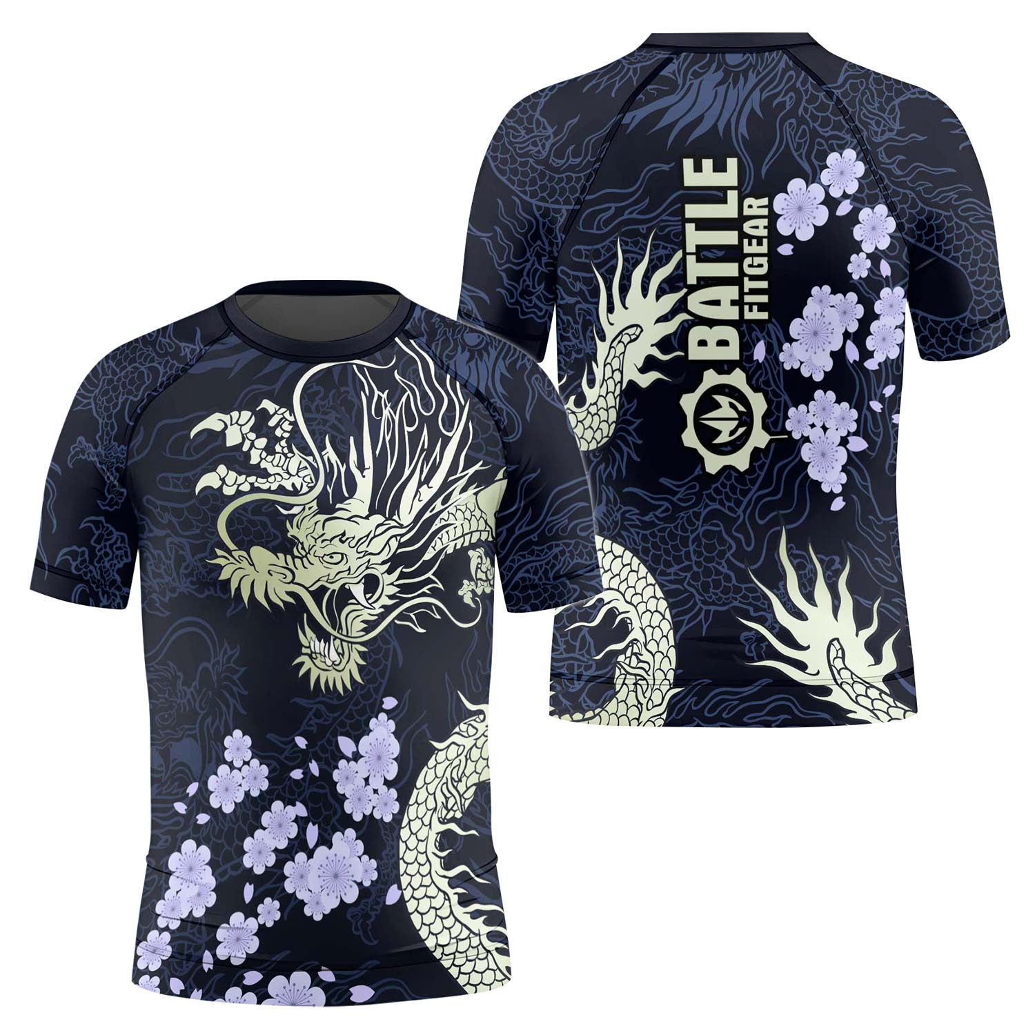 Cherry Blossom Dragon Kids Rash Guard - BattleFitGear