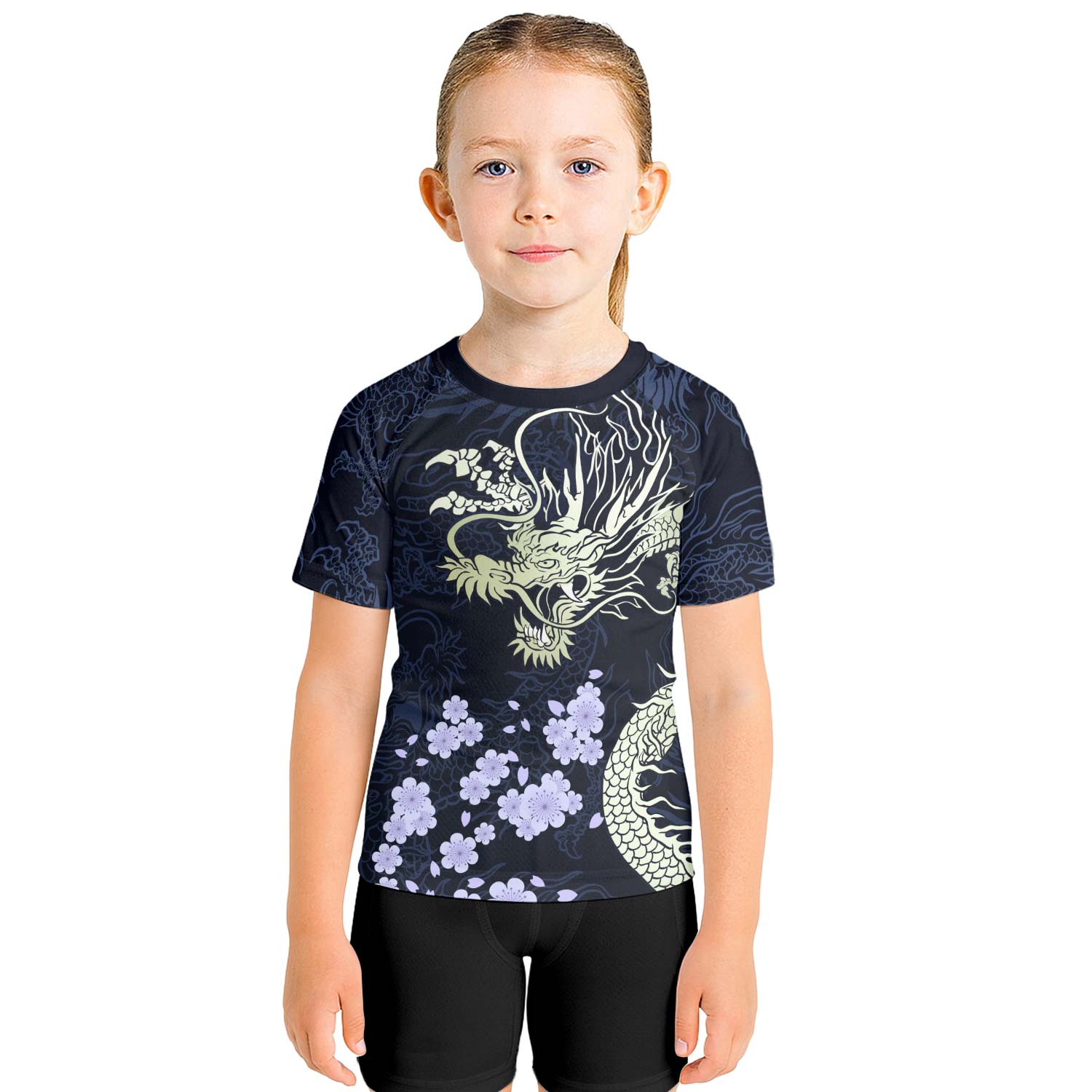 Cherry Blossom Dragon Kids Rash Guard - BattleFitGear