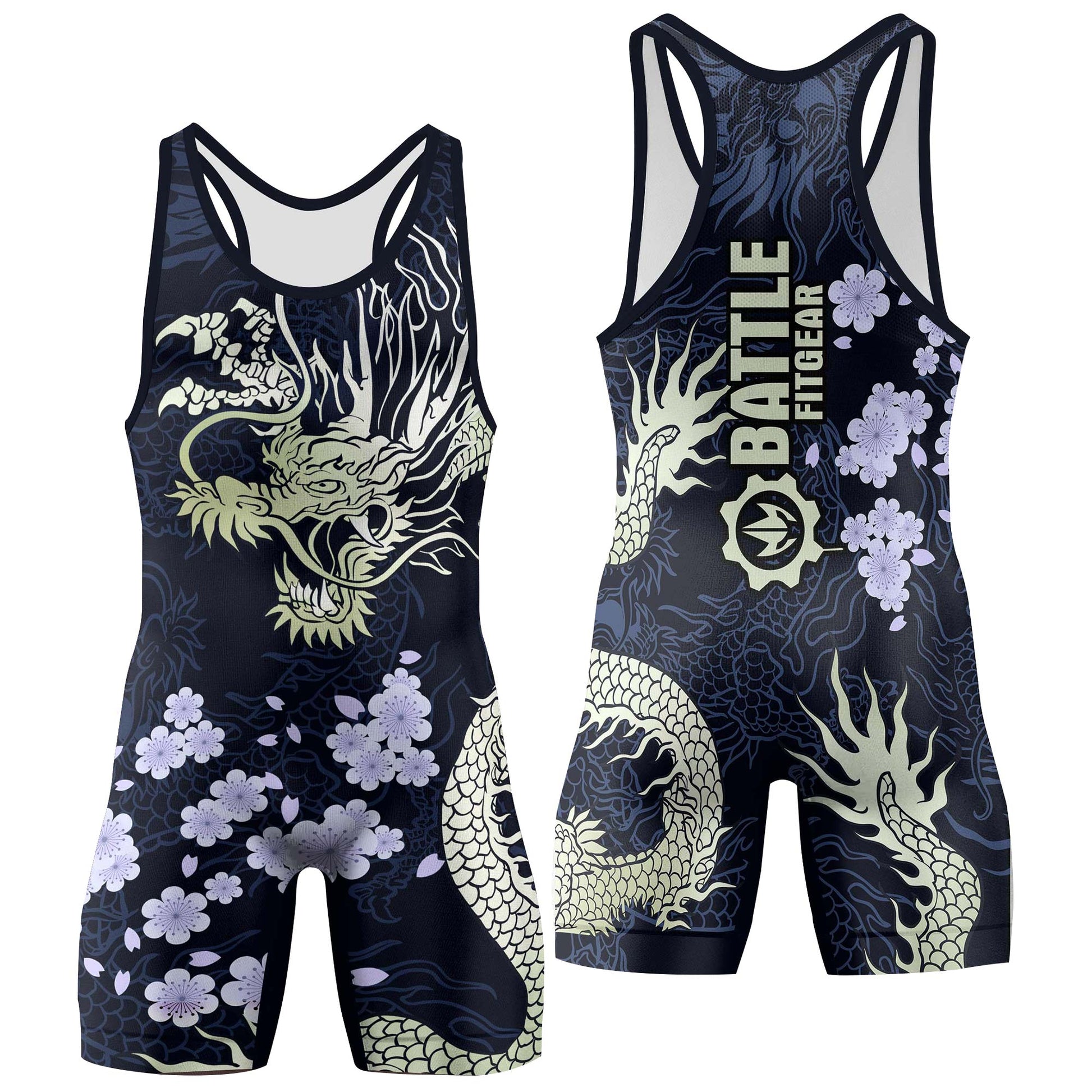 Cherry Blossom Dragon Wrestling Singlets