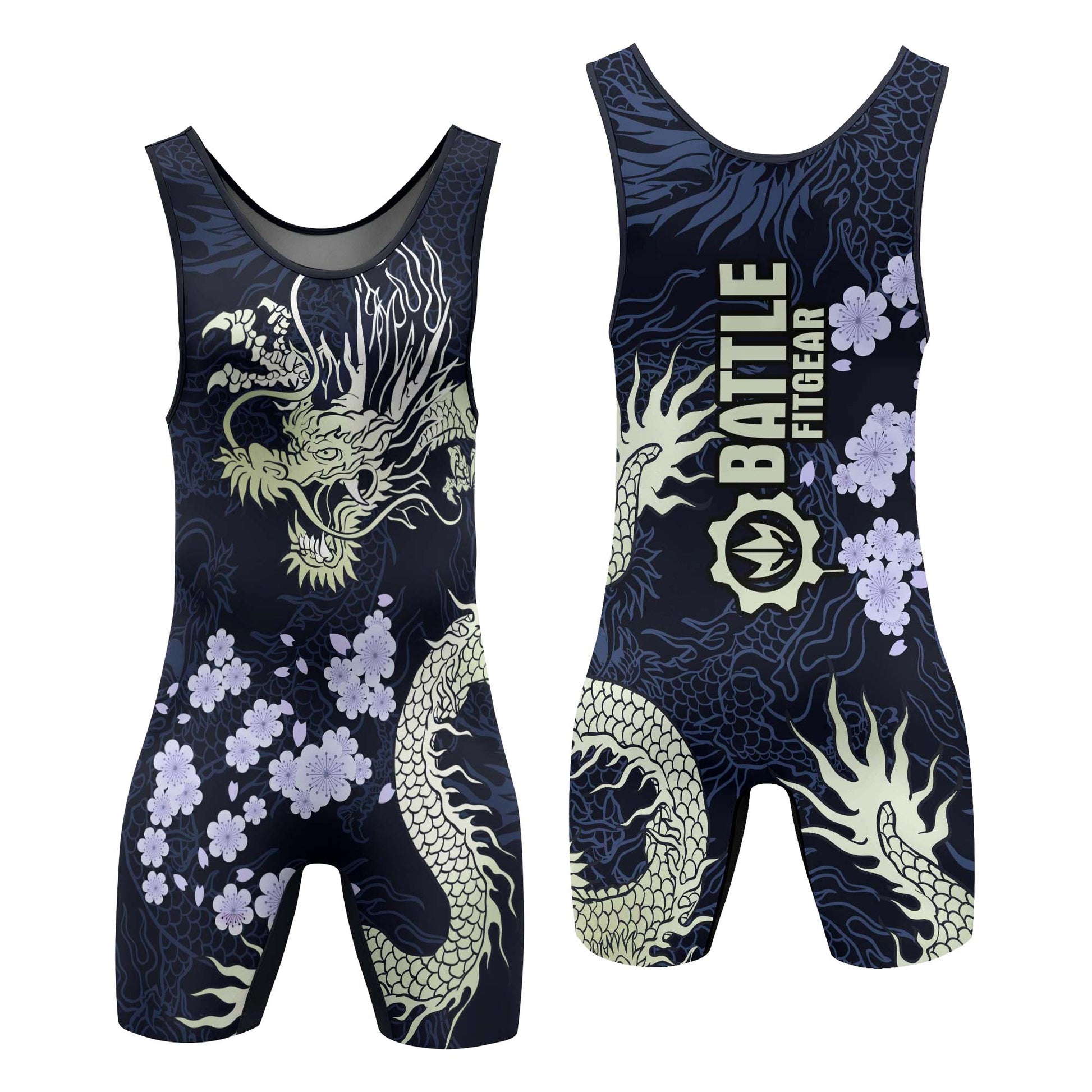 Cherry Blossom Dragon Wrestling Singlets