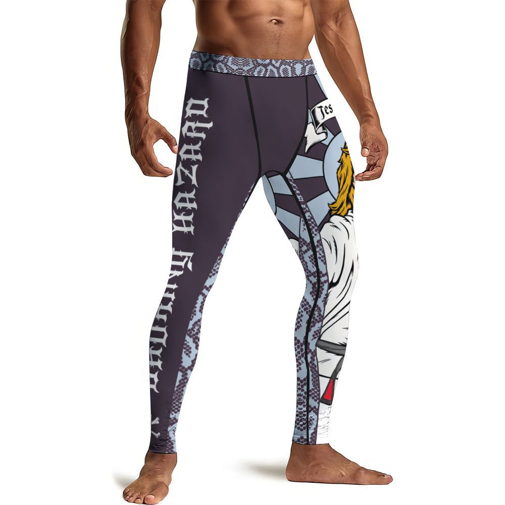 Choking Hazard Men's Compression Leggings - BattleFitGear