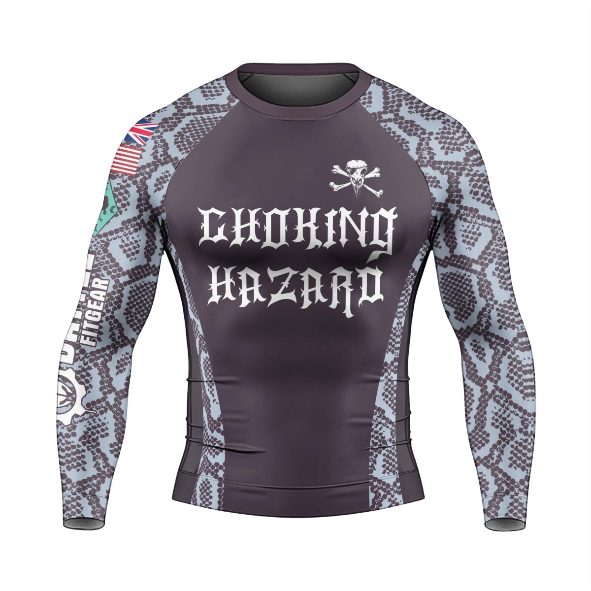 Choking Hazard Men's Long Sleeve Rash Guard - BattleFitGear